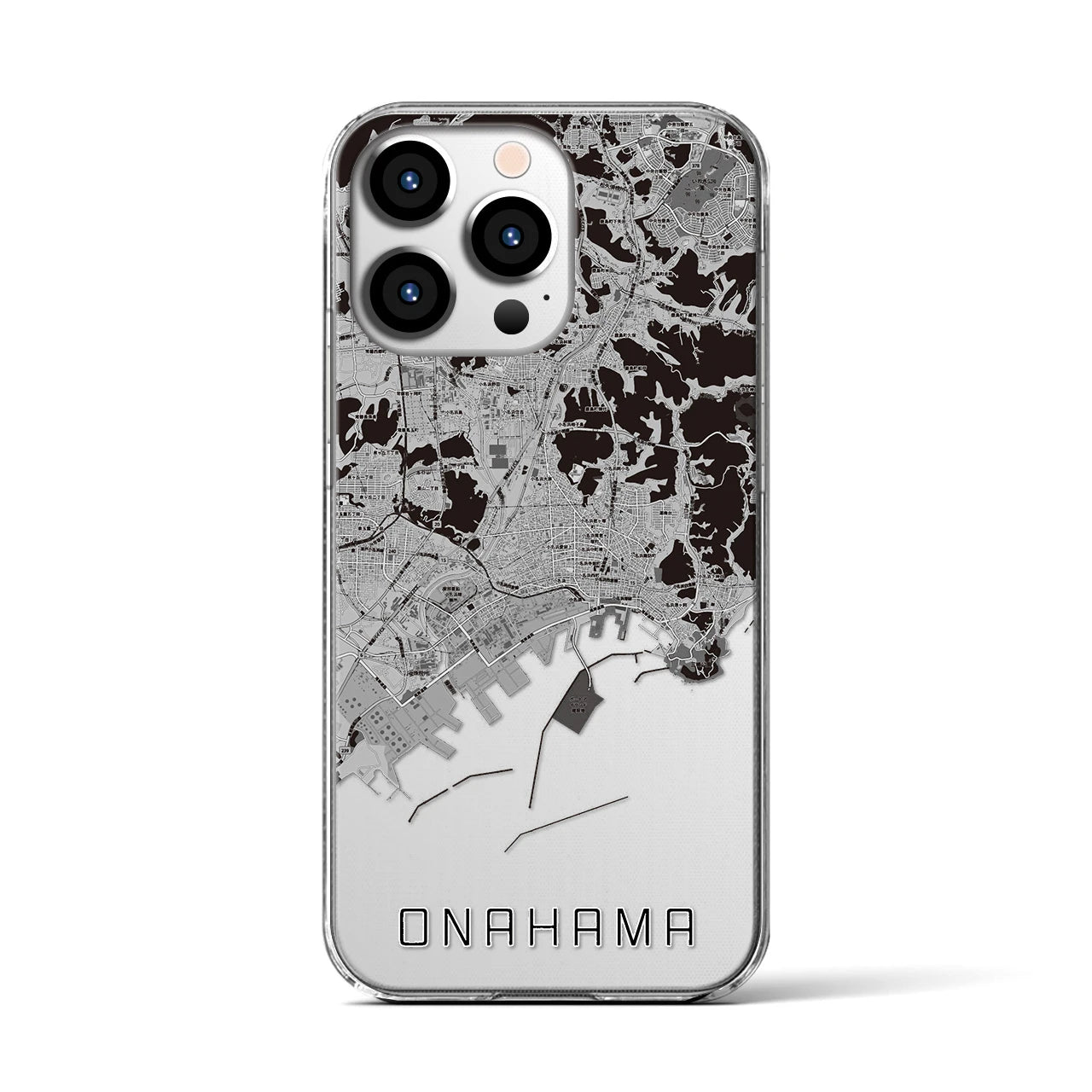 【小名浜(福島県)】地図柄iPhoneケース(クリアタイプ)