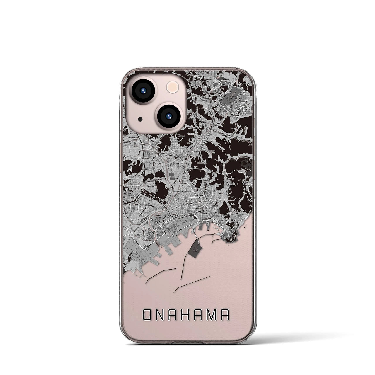 【小名浜(福島県)】地図柄iPhoneケース(クリアタイプ)