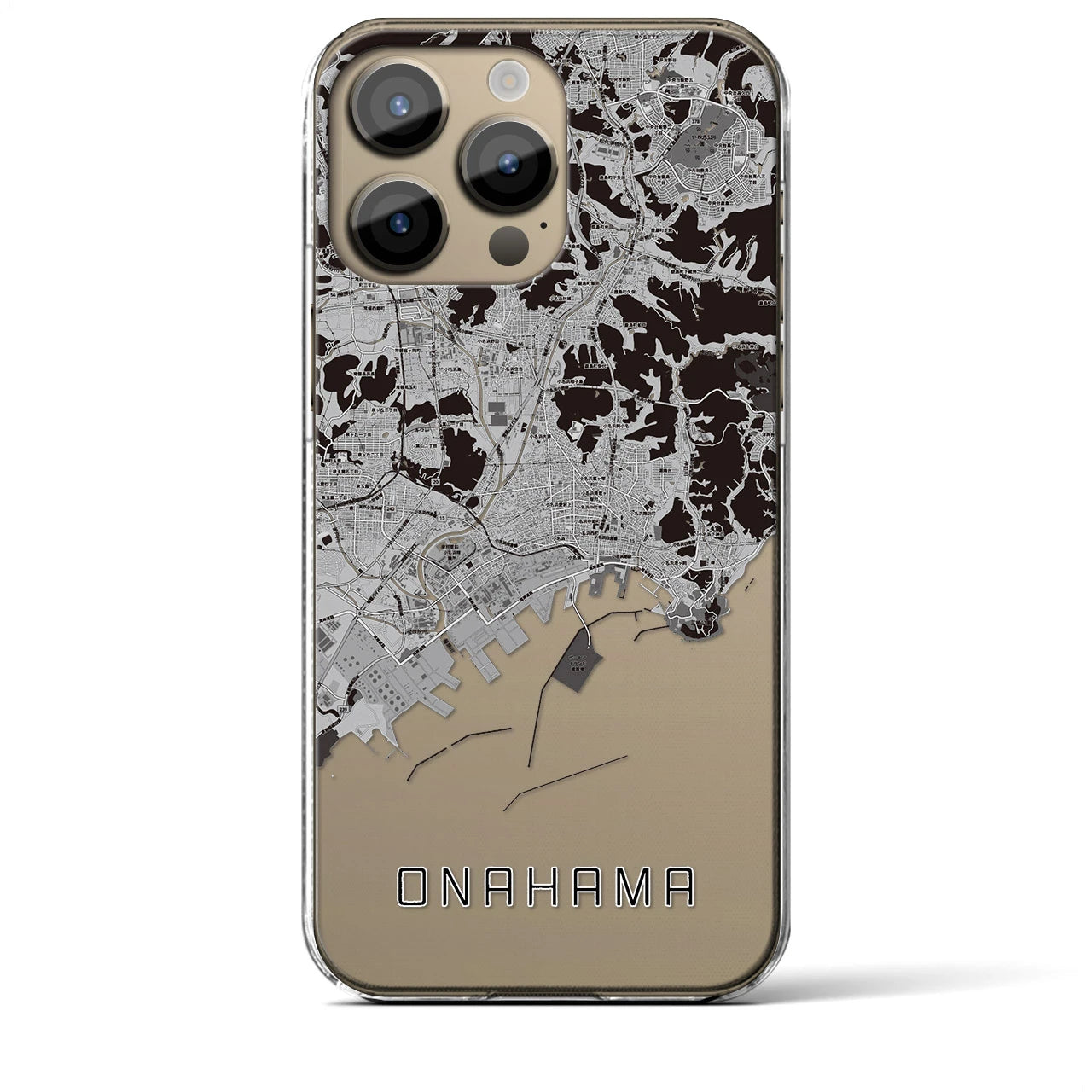 【小名浜(福島県)】地図柄iPhoneケース(クリアタイプ)