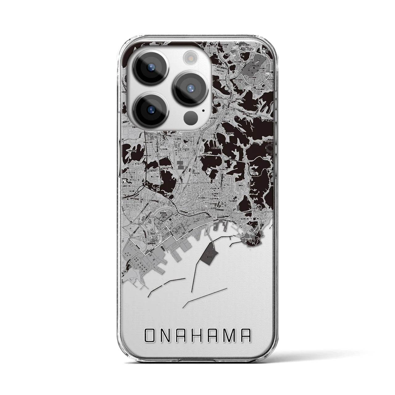 【小名浜(福島県)】地図柄iPhoneケース(クリアタイプ)