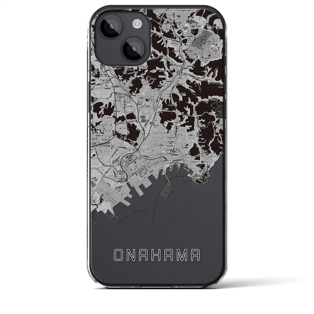 【小名浜(福島県)】地図柄iPhoneケース(クリアタイプ)