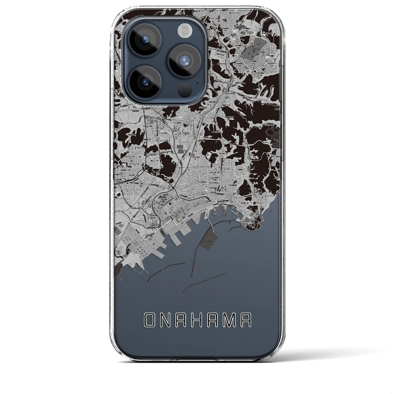 【小名浜(福島県)】地図柄iPhoneケース(クリアタイプ)