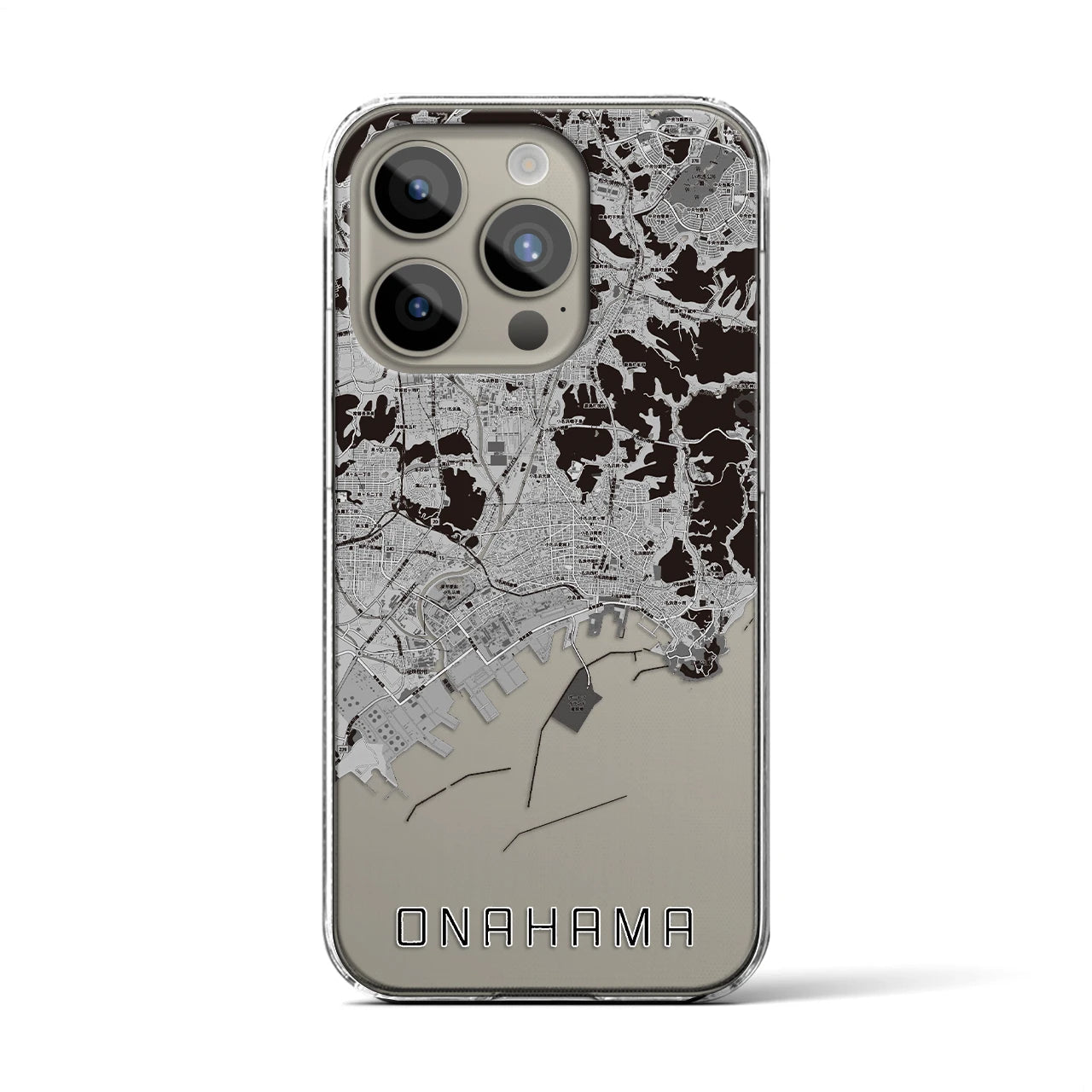 【小名浜(福島県)】地図柄iPhoneケース(クリアタイプ)