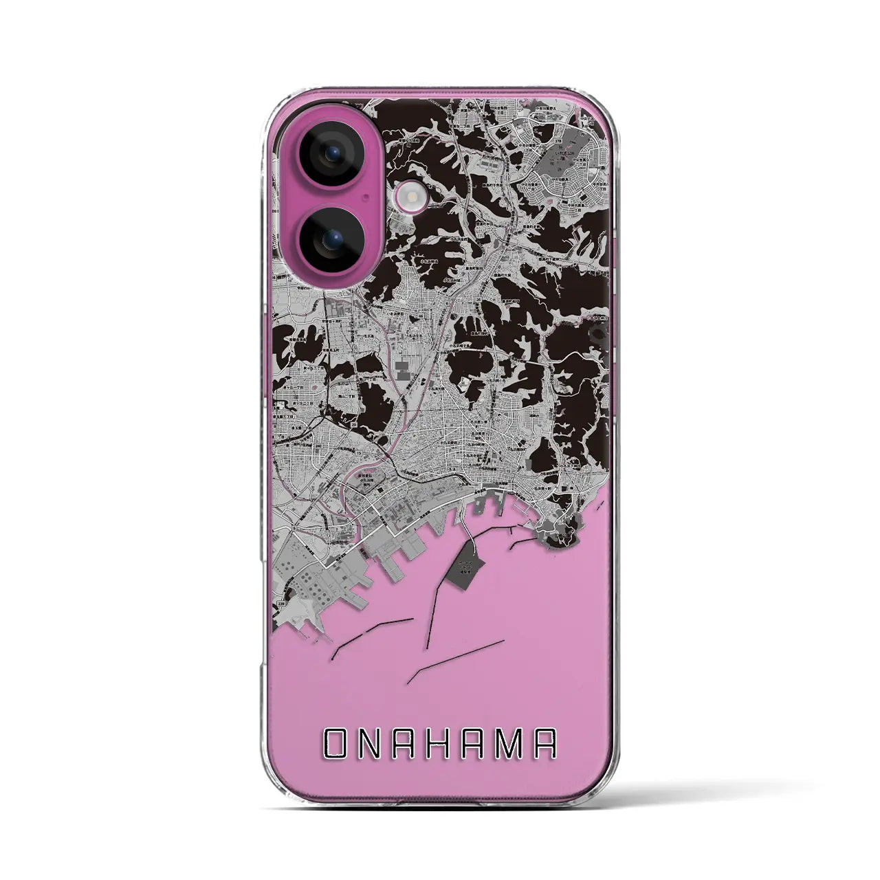 【小名浜(福島県)】地図柄iPhoneケース(クリアタイプ)