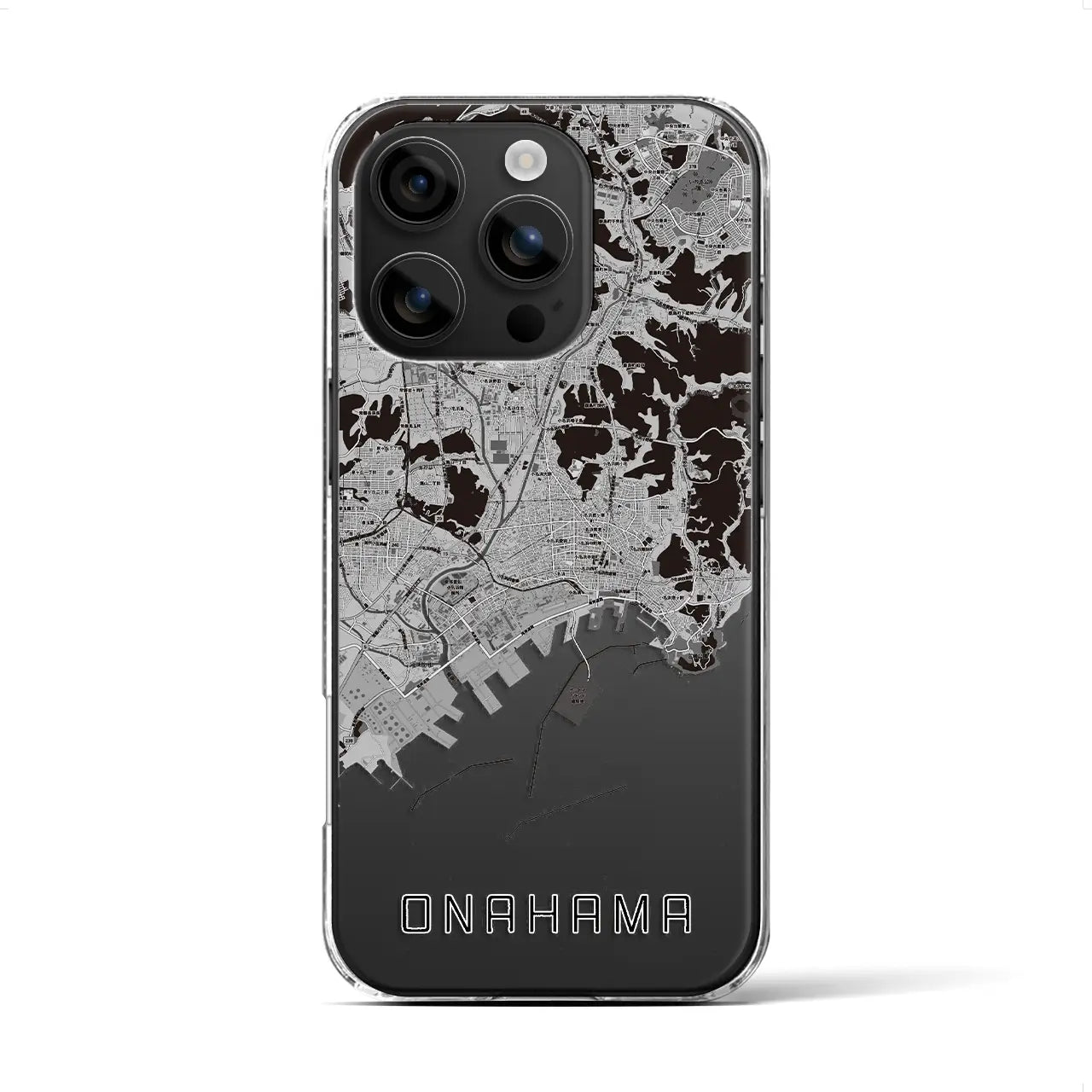 【小名浜(福島県)】地図柄iPhoneケース(クリアタイプ)