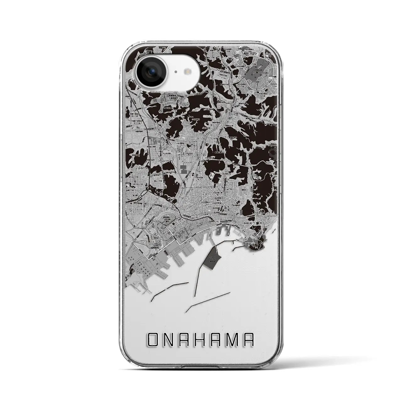 【小名浜(福島県)】地図柄iPhoneケース(クリアタイプ)