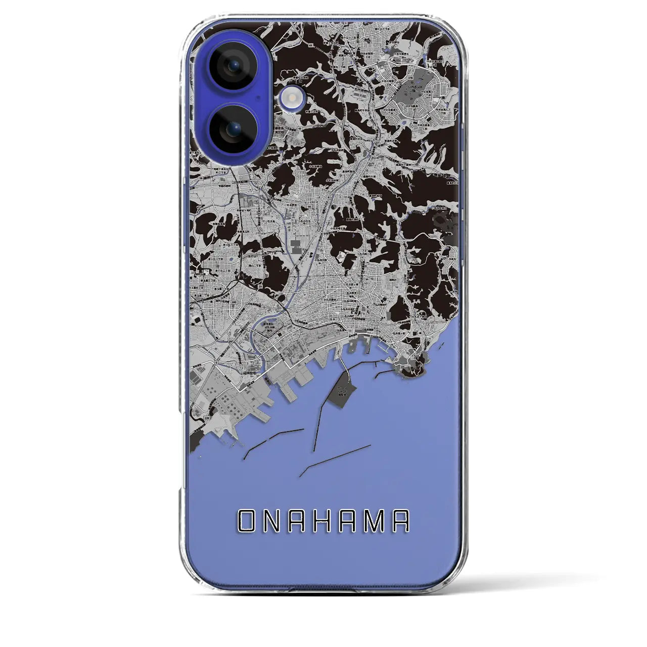 【小名浜(福島県)】地図柄iPhoneケース(クリアタイプ)