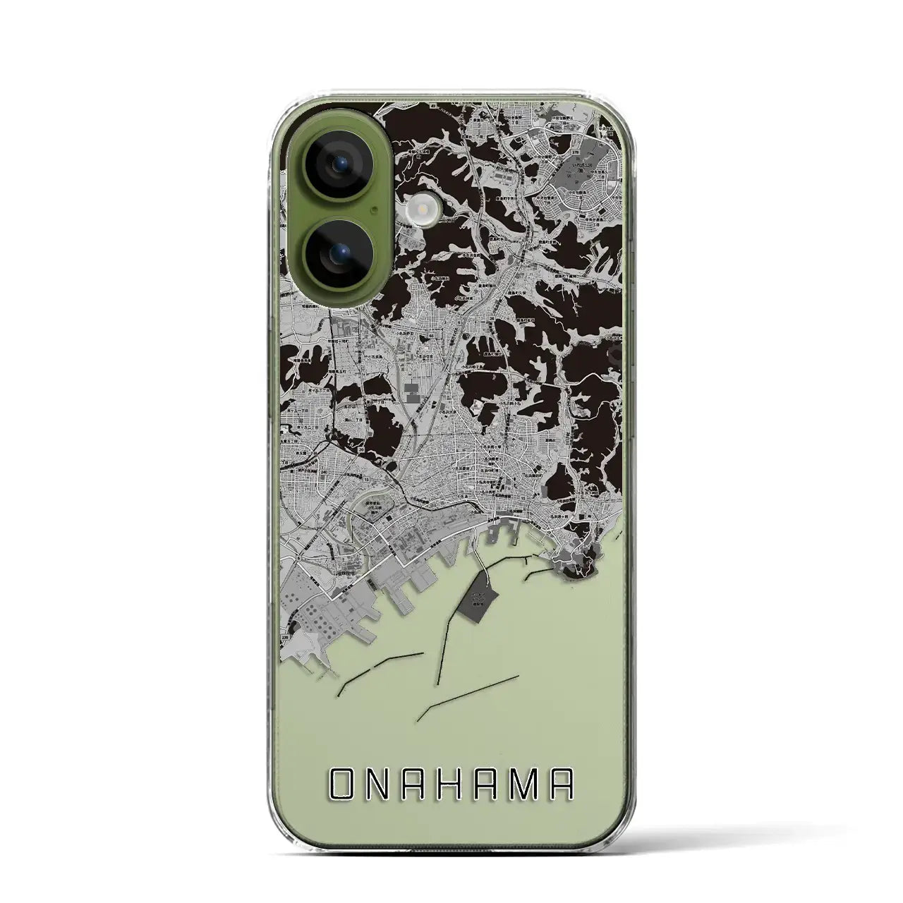 【小名浜(福島県)】地図柄iPhoneケース(クリアタイプ)