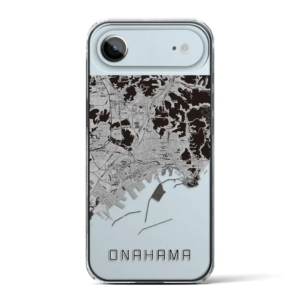 【小名浜(福島県)】地図柄iPhoneケース(クリアタイプ)