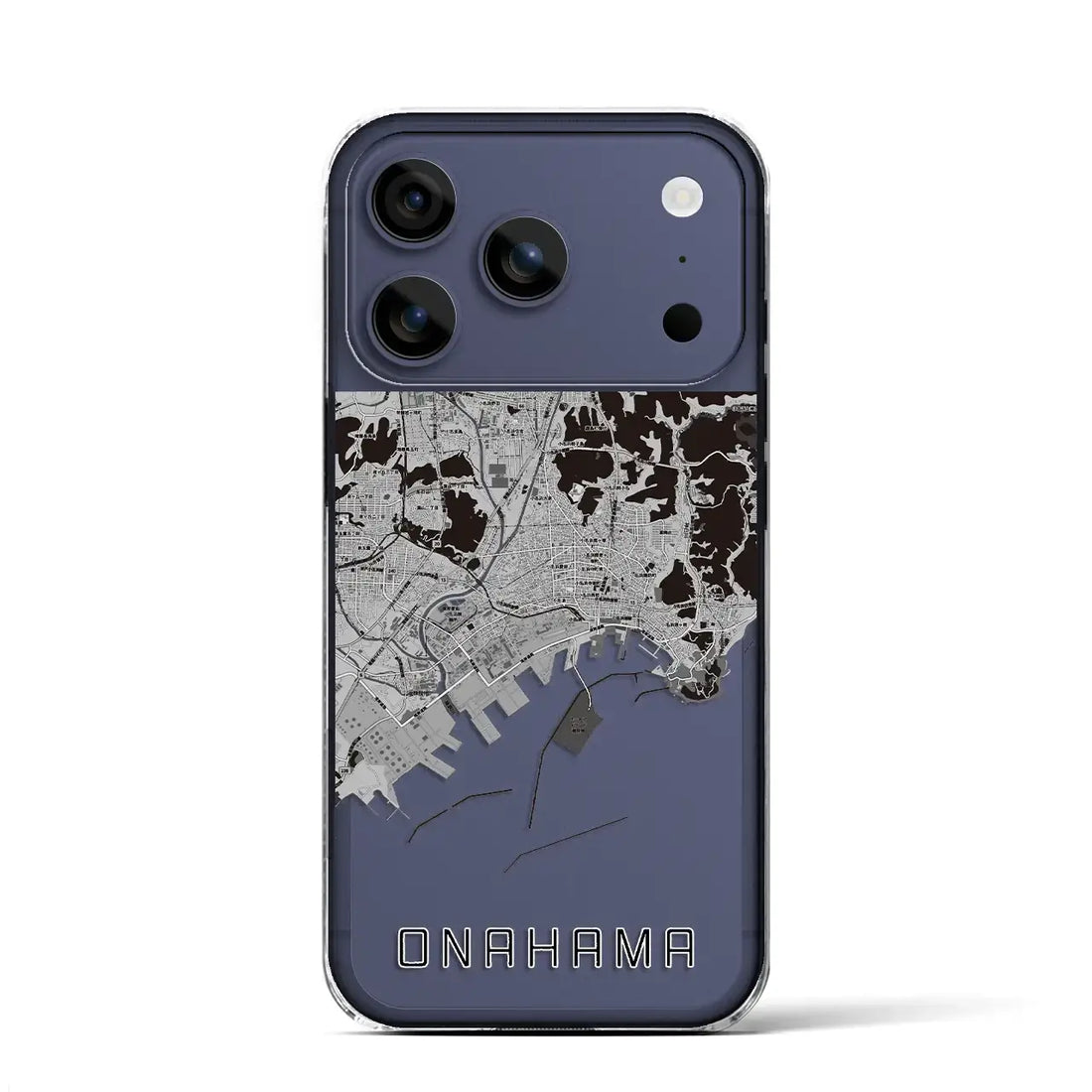 【小名浜(福島県)】地図柄iPhoneケース(クリアタイプ)
