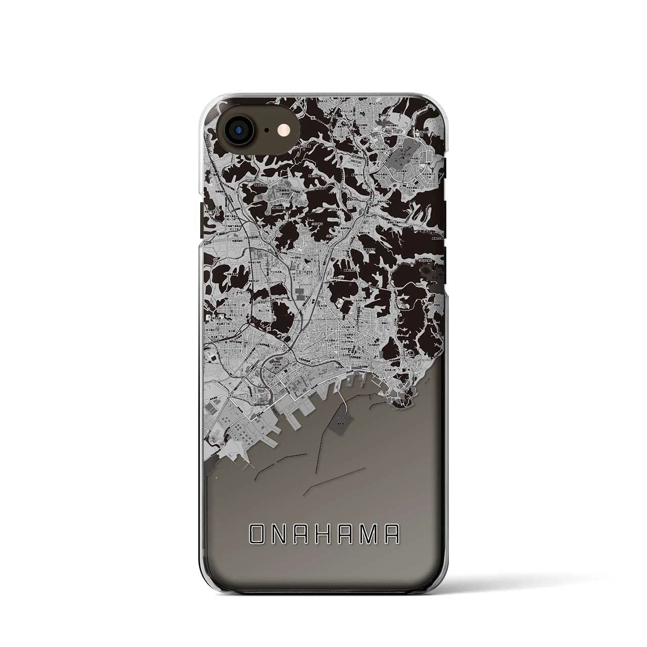 【小名浜(福島県)】地図柄iPhoneケース(クリアタイプ)