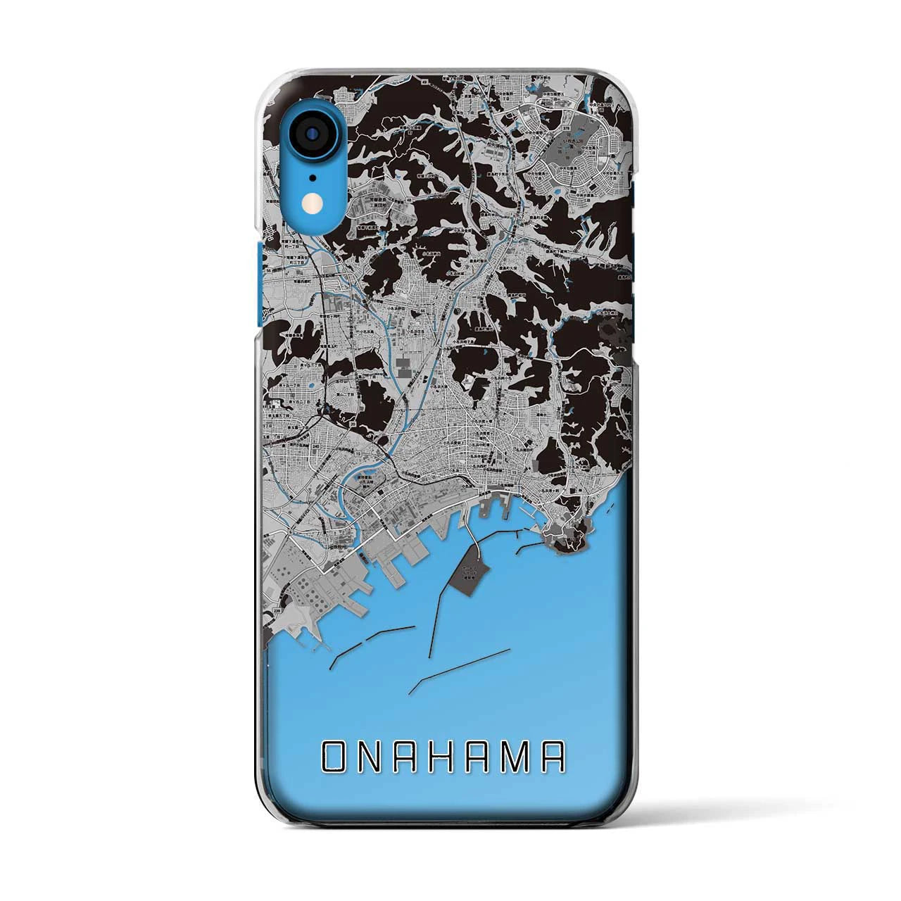 【小名浜(福島県)】地図柄iPhoneケース(クリアタイプ)