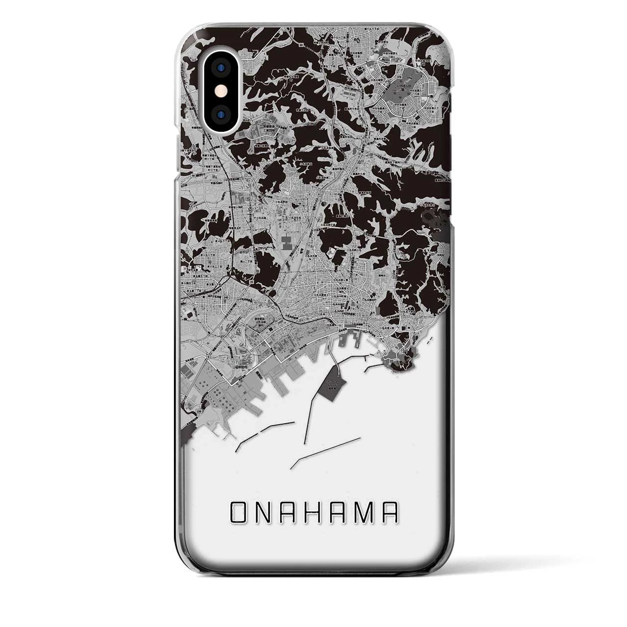 【小名浜(福島県)】地図柄iPhoneケース(クリアタイプ)