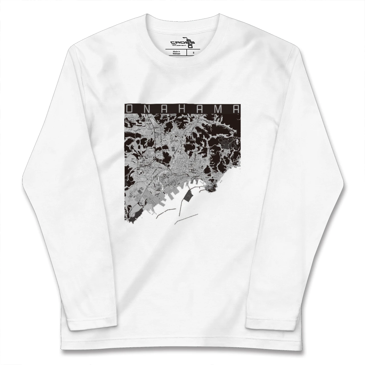 【小名浜(福島県)】地図柄ロングスリーブTシャツ