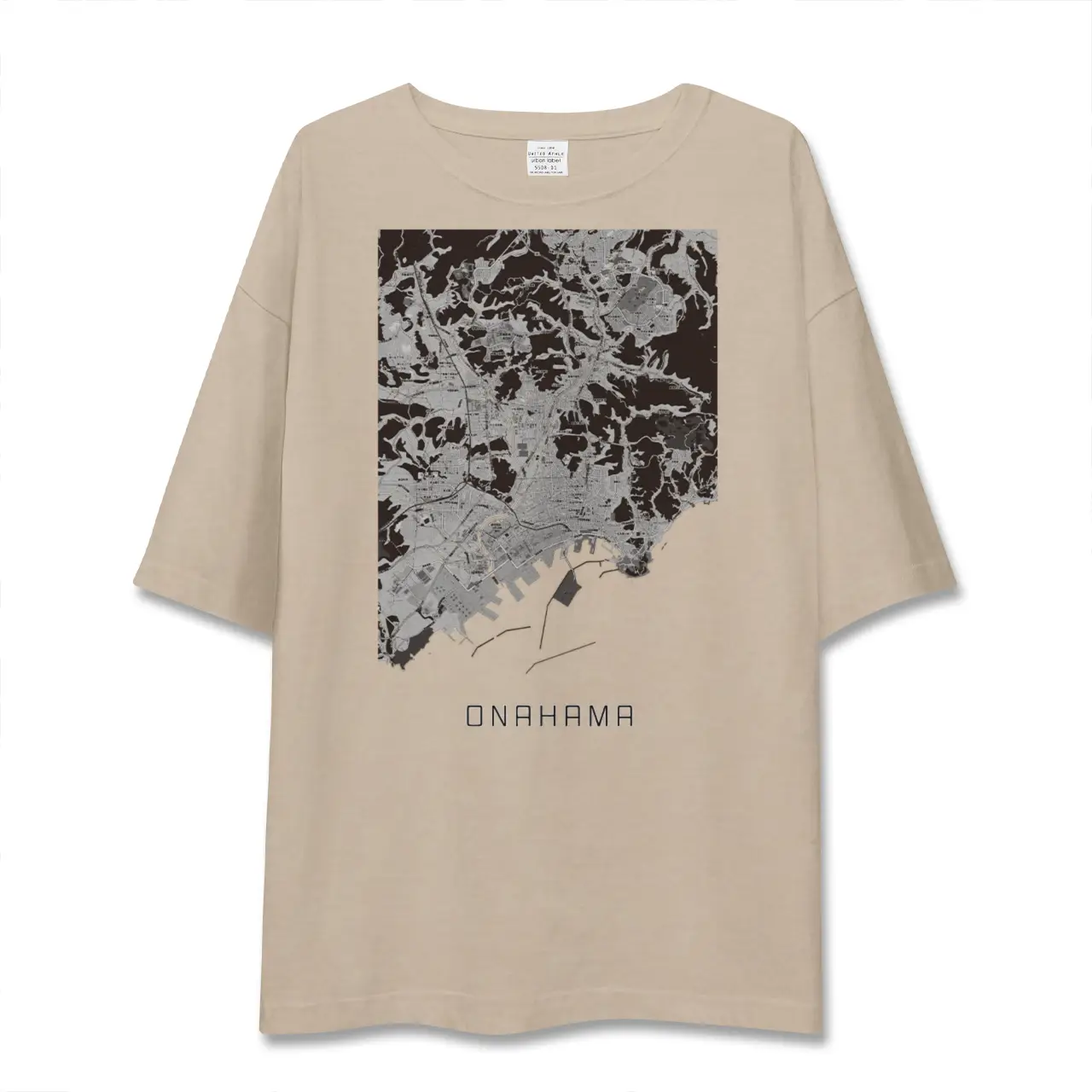 【小名浜(福島県)】地図柄ビッグシルエットTシャツ