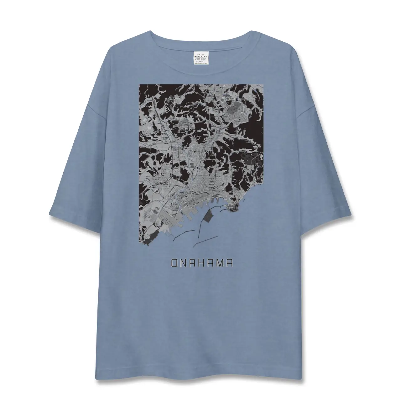 【小名浜(福島県)】地図柄ビッグシルエットTシャツ