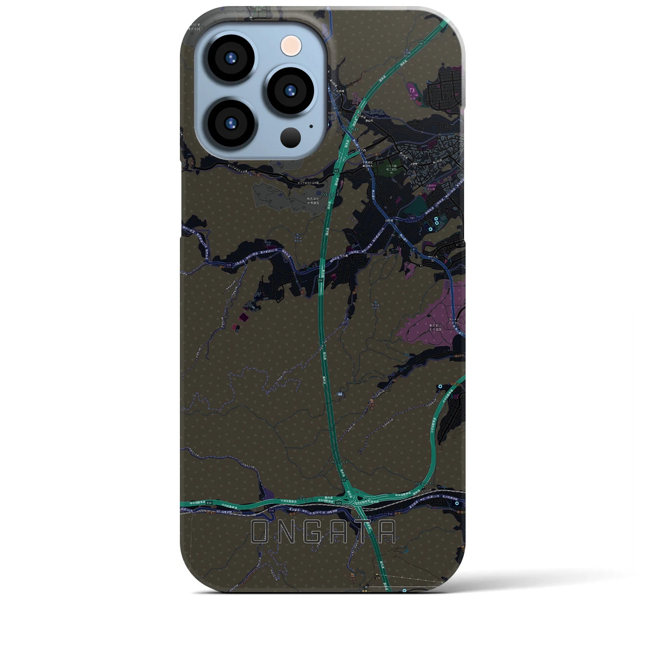 【恩方(東京都)】地図柄iPhoneケース(バックカバータイプ)