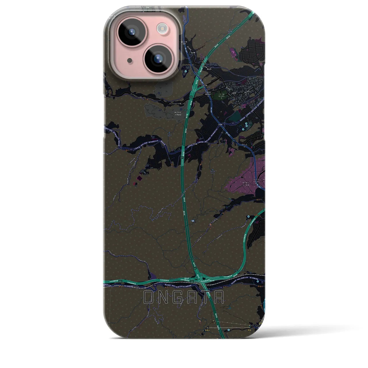 【恩方(東京都)】地図柄iPhoneケース(バックカバータイプ)