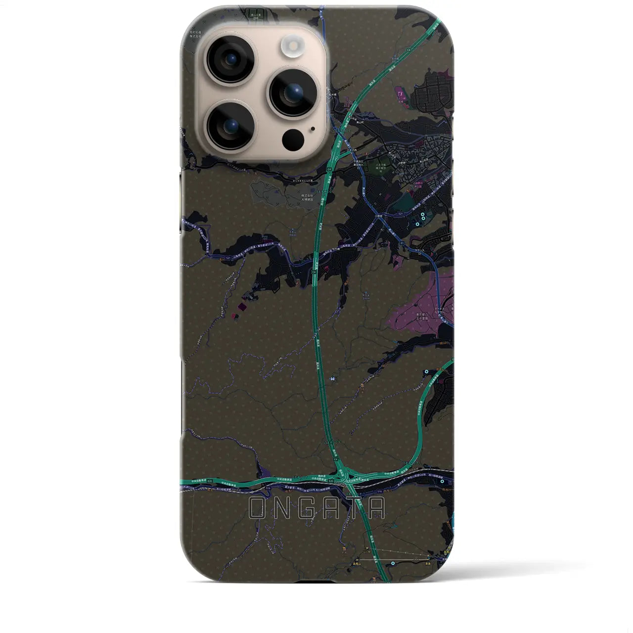 【恩方(東京都)】地図柄iPhoneケース(バックカバータイプ)