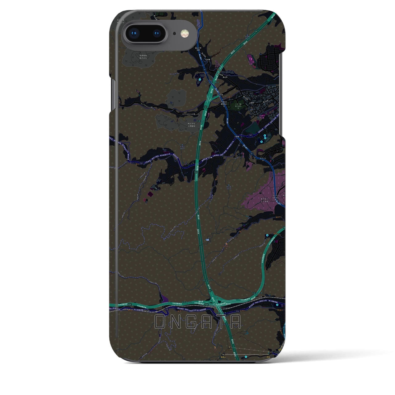 【恩方(東京都)】地図柄iPhoneケース(バックカバータイプ)