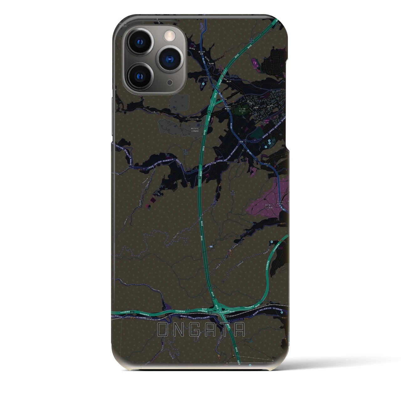 【恩方(東京都)】地図柄iPhoneケース(バックカバータイプ)