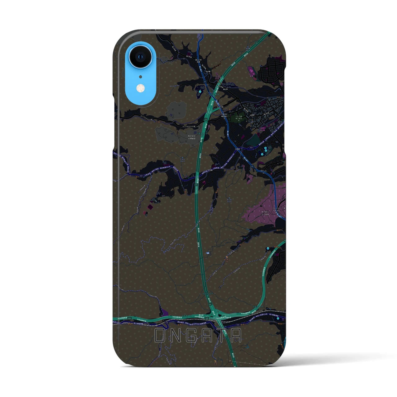 【恩方(東京都)】地図柄iPhoneケース(バックカバータイプ)