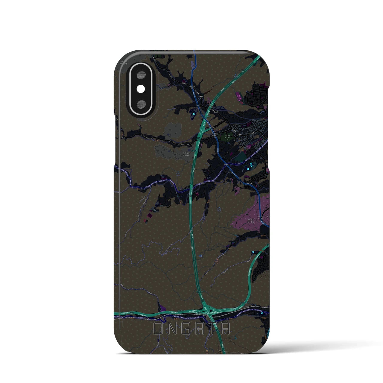 【恩方(東京都)】地図柄iPhoneケース(バックカバータイプ)