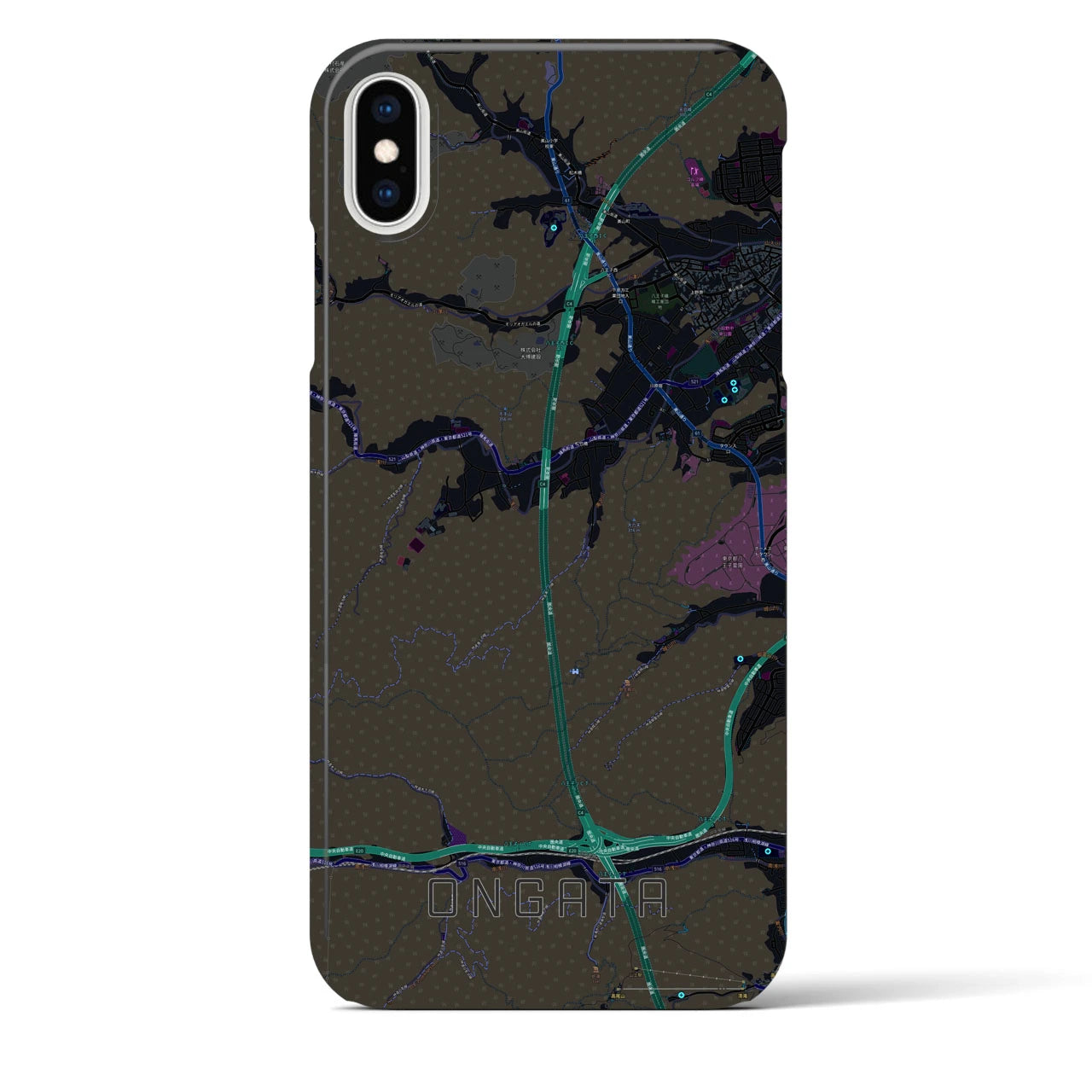 【恩方(東京都)】地図柄iPhoneケース(バックカバータイプ)