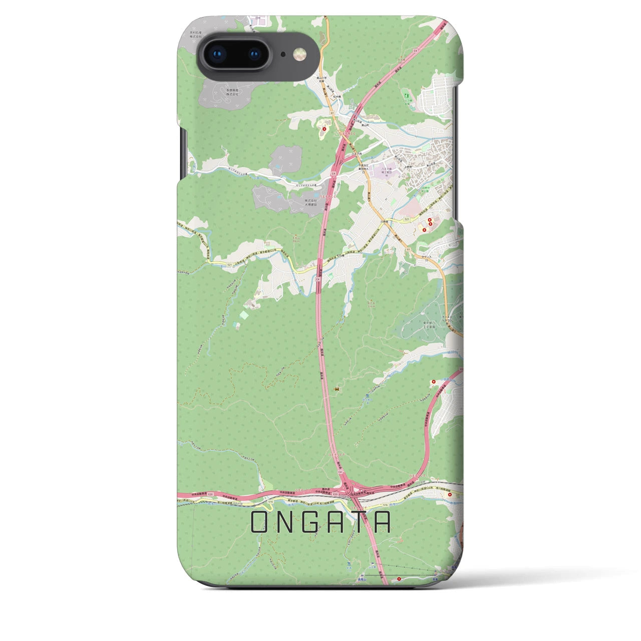 【恩方(東京都)】地図柄iPhoneケース(バックカバータイプ)