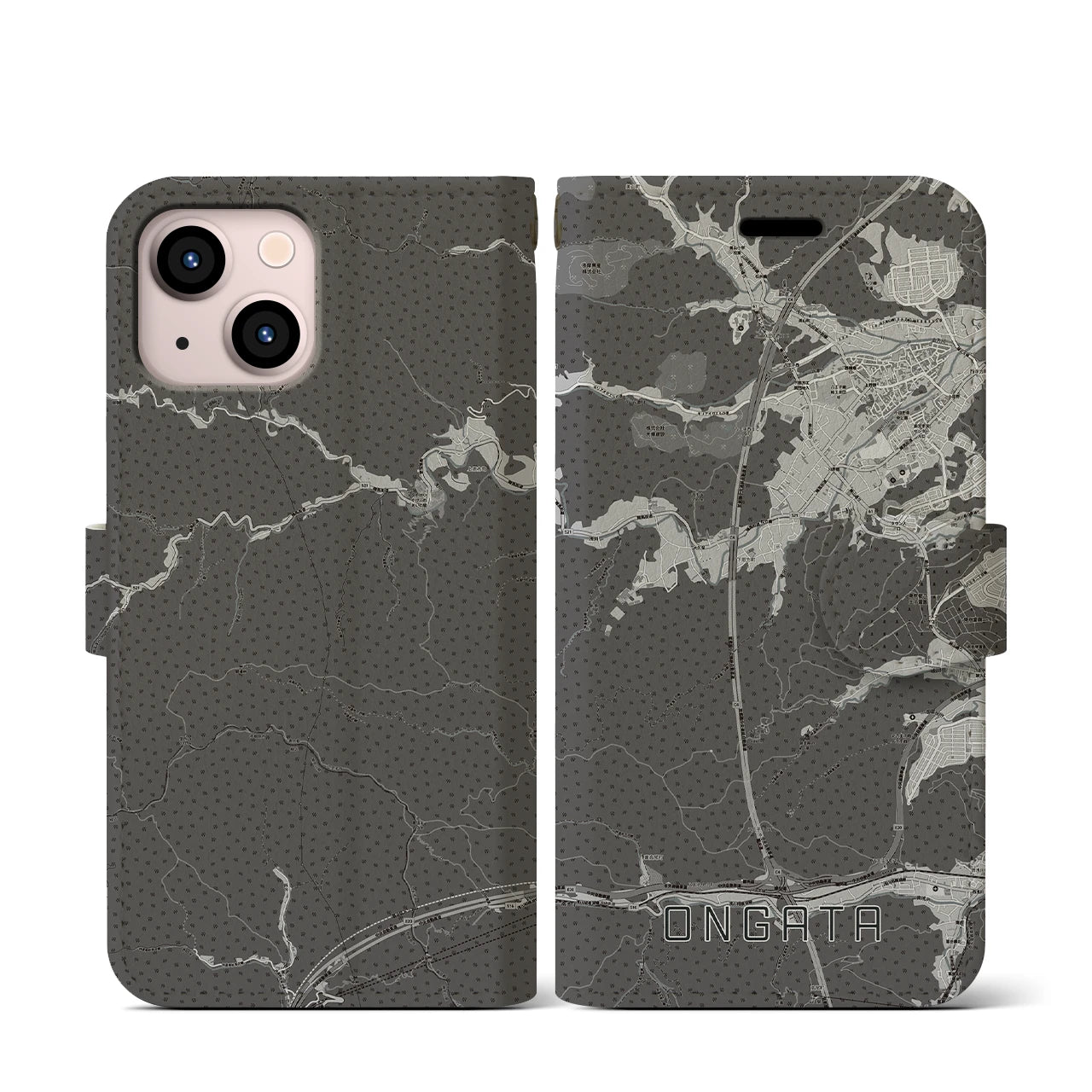 【恩方(東京都)】地図柄iPhoneケース(手帳タイプ)