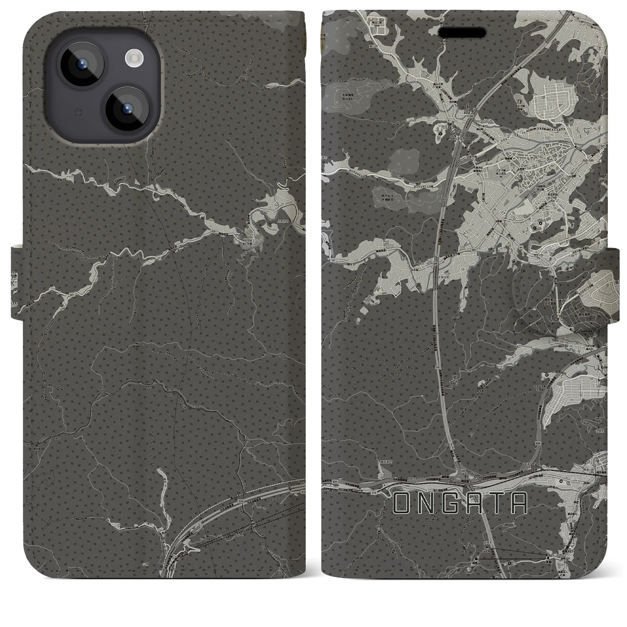 【恩方(東京都)】地図柄iPhoneケース(手帳タイプ)