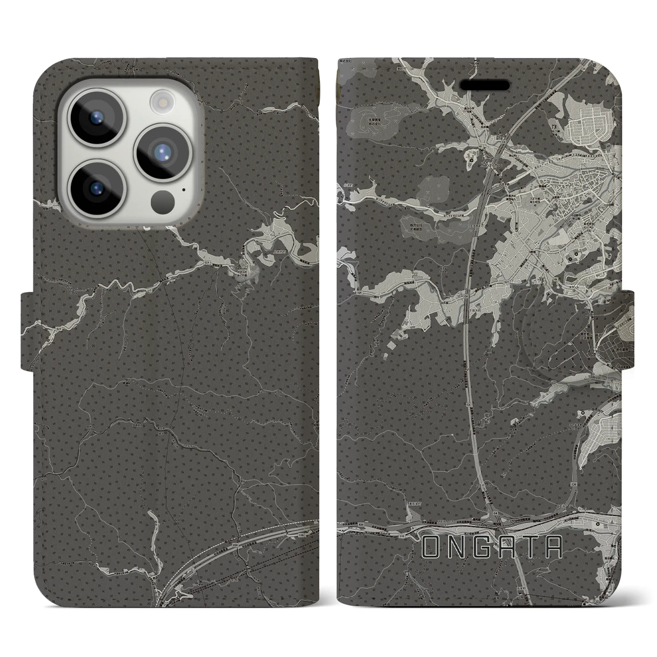 【恩方(東京都)】地図柄iPhoneケース(手帳タイプ)