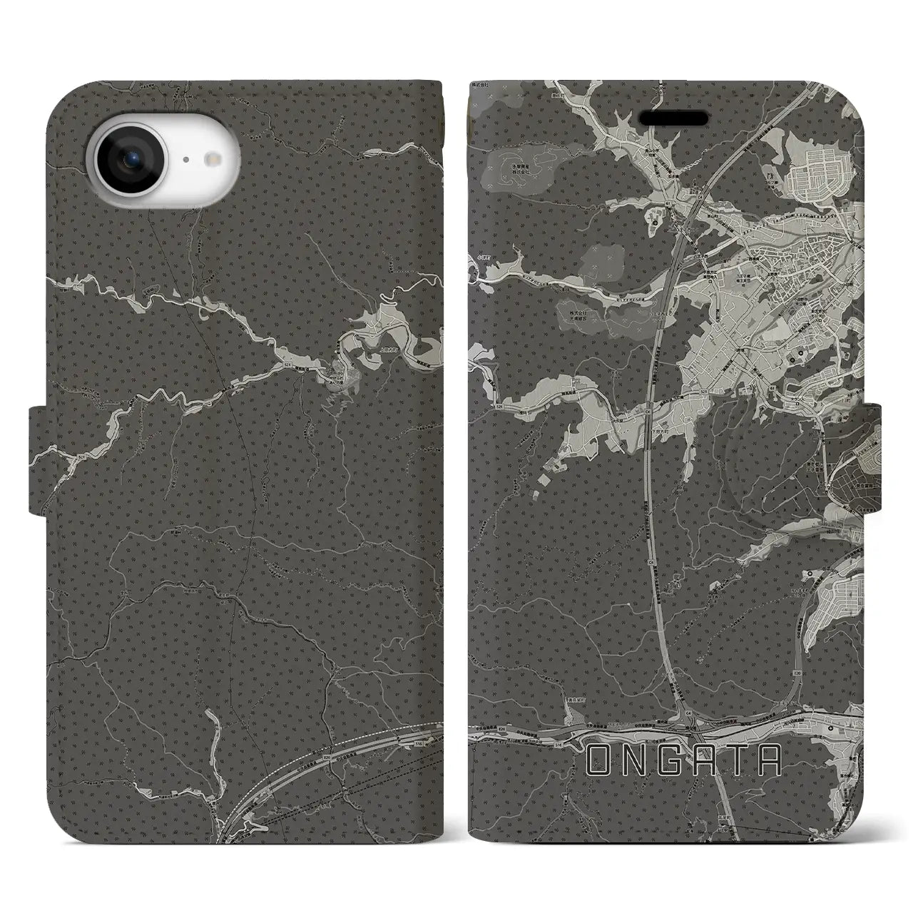 【恩方(東京都)】地図柄iPhoneケース(手帳タイプ)