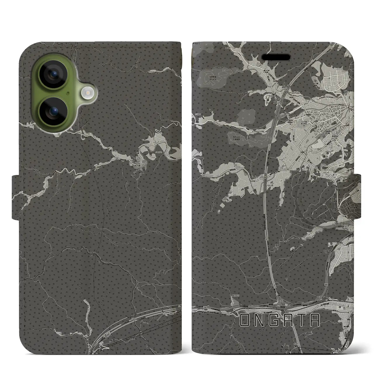 【恩方(東京都)】地図柄iPhoneケース(手帳タイプ)