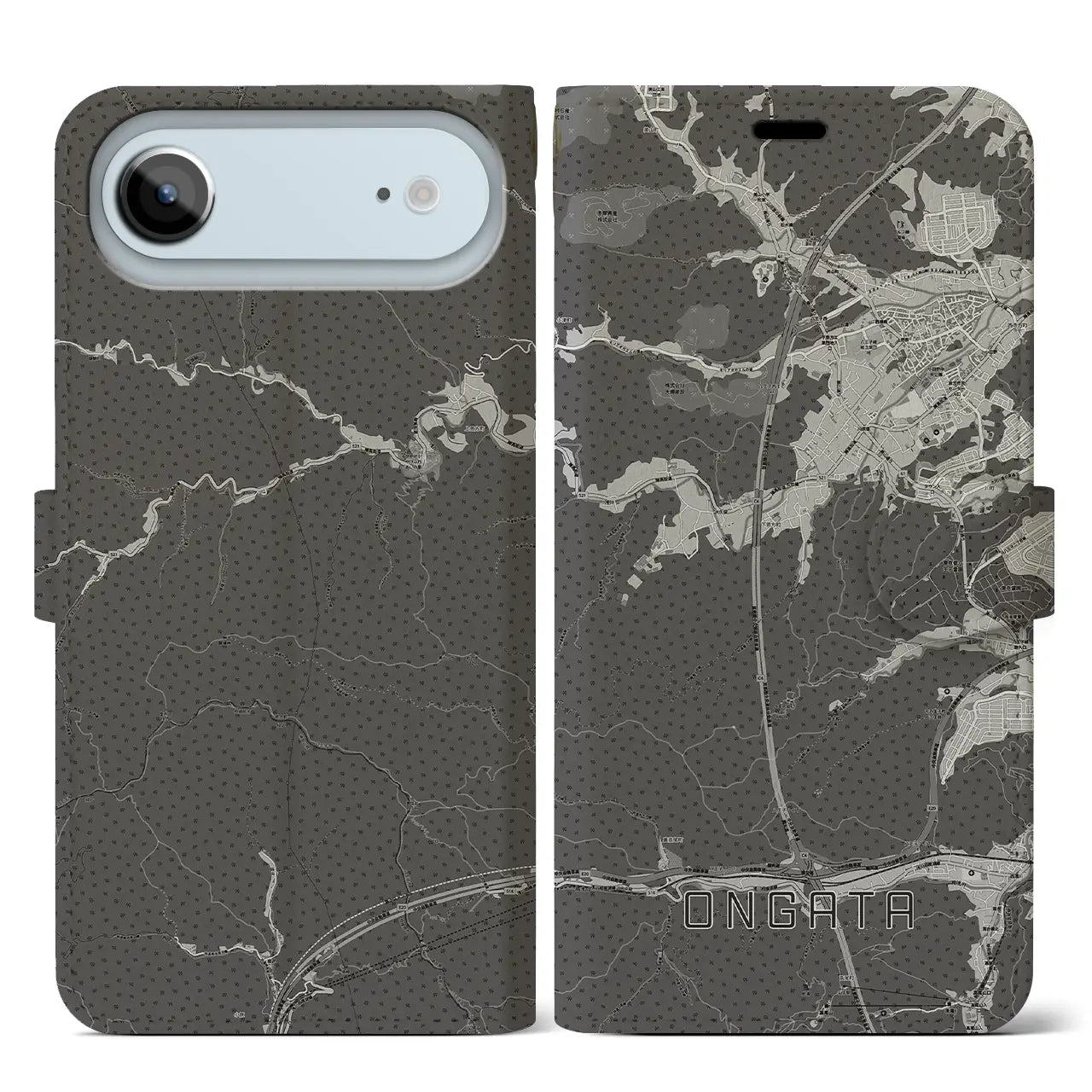 【恩方(東京都)】地図柄iPhoneケース(手帳タイプ)