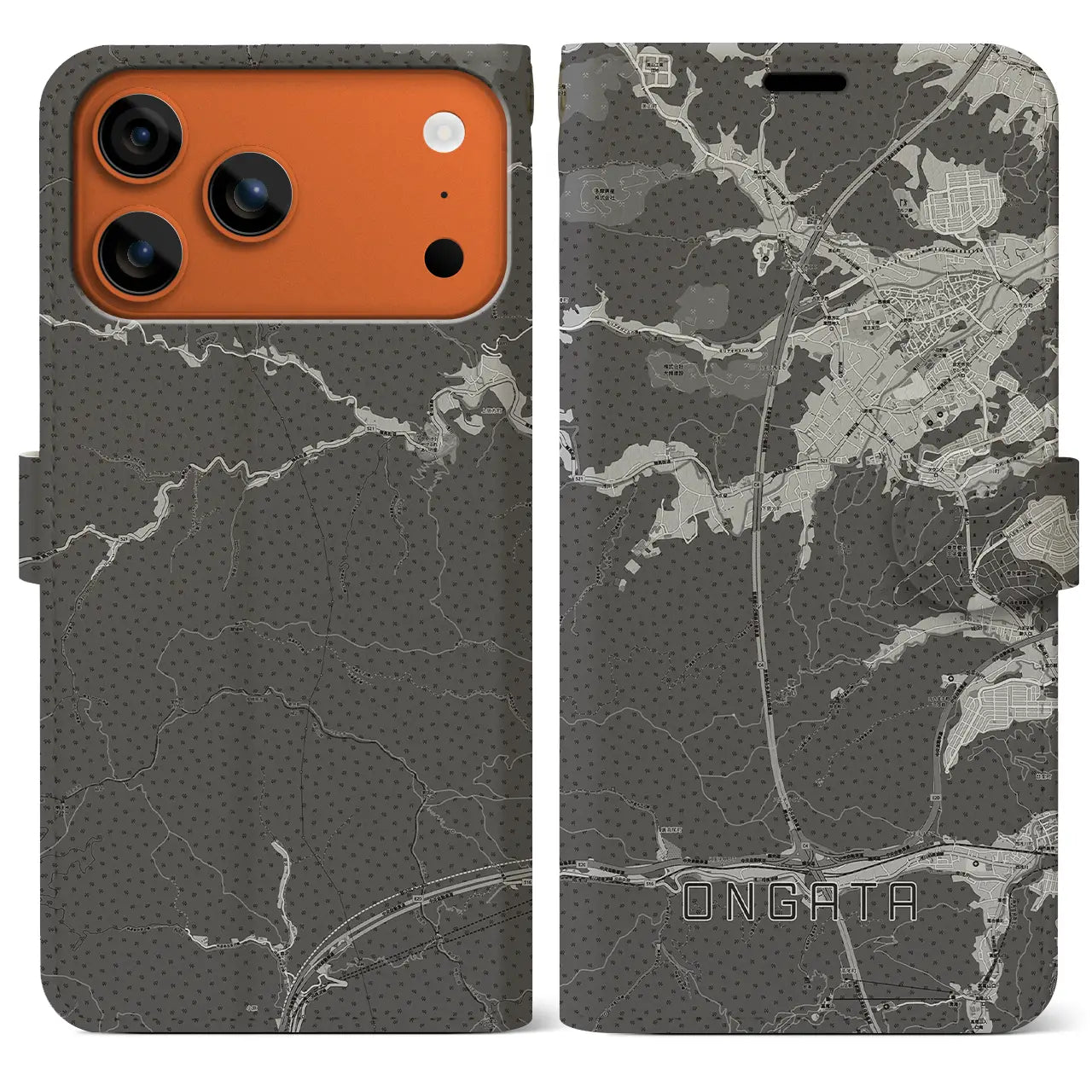 【恩方(東京都)】地図柄iPhoneケース(手帳タイプ)