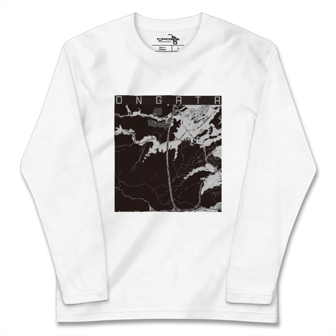 【恩方(東京都)】地図柄ロングスリーブTシャツ