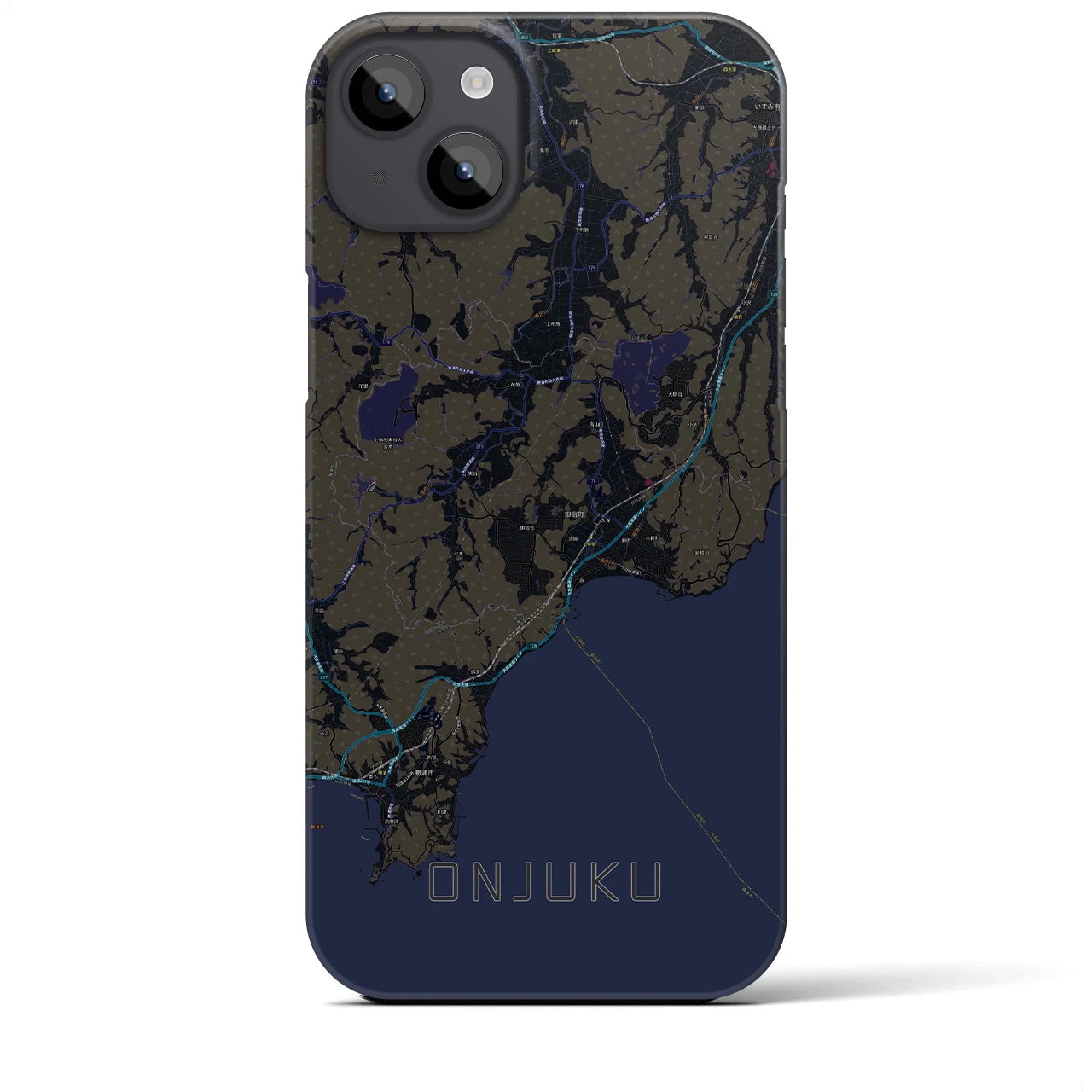 【御宿(千葉県)】地図柄iPhoneケース(バックカバータイプ)