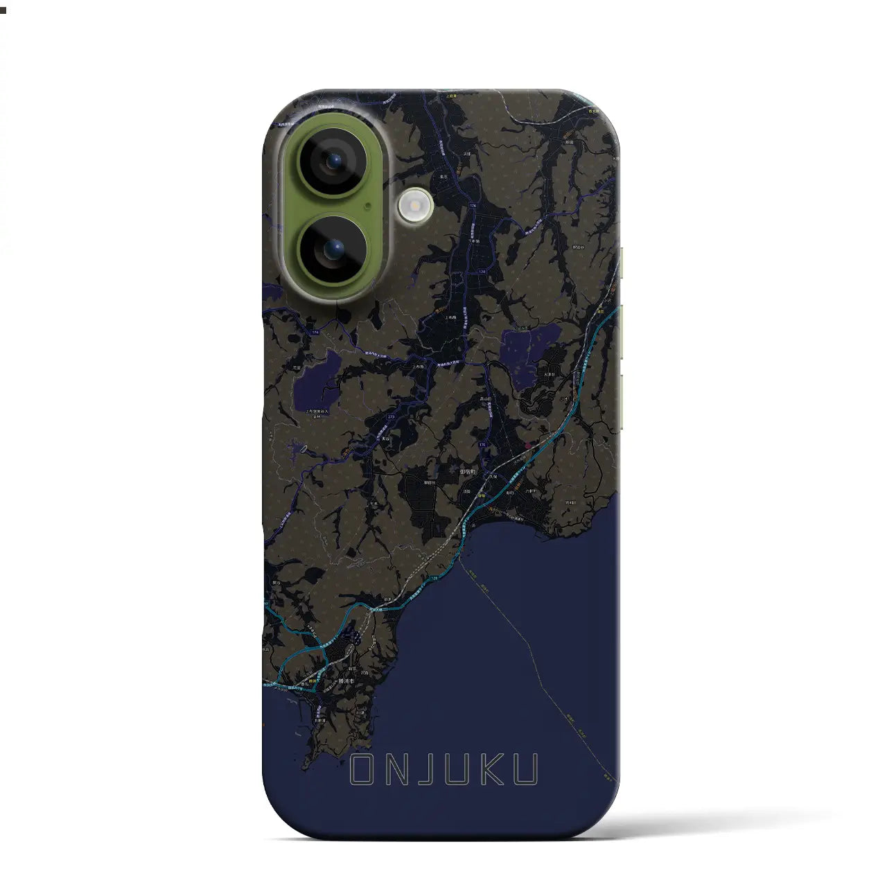 【御宿(千葉県)】地図柄iPhoneケース(バックカバータイプ)