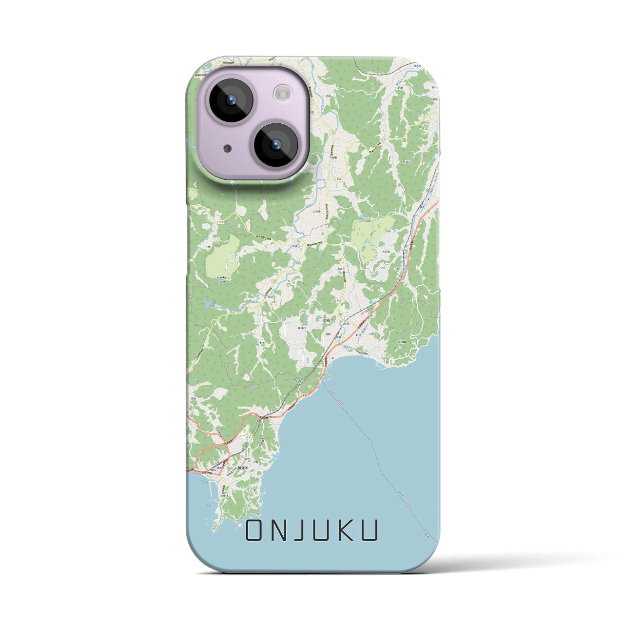 【御宿(千葉県)】地図柄iPhoneケース(バックカバータイプ)