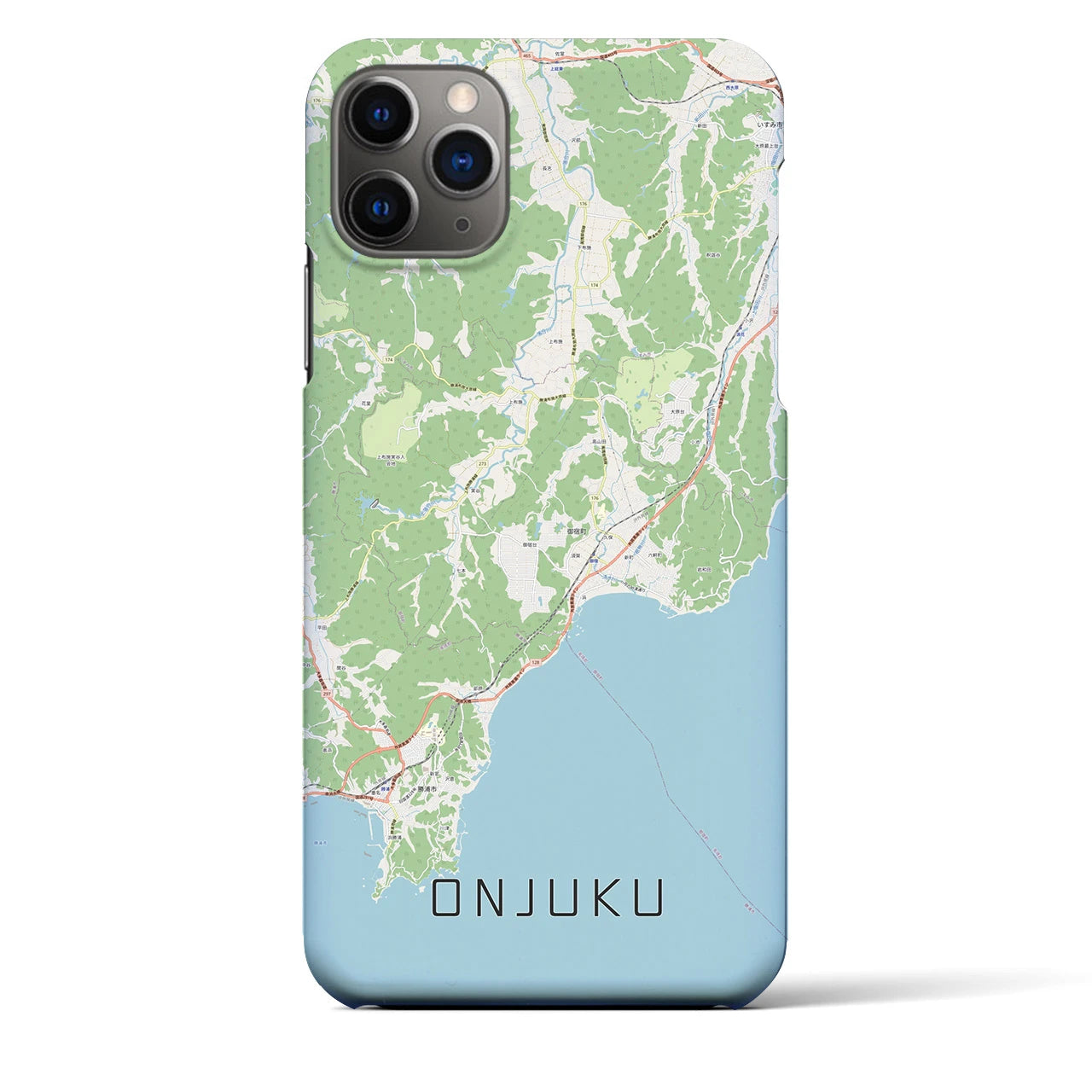 【御宿(千葉県)】地図柄iPhoneケース(バックカバータイプ)