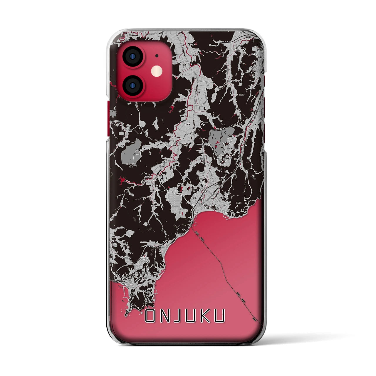 【御宿(千葉県)】地図柄iPhoneケース(クリアタイプ)