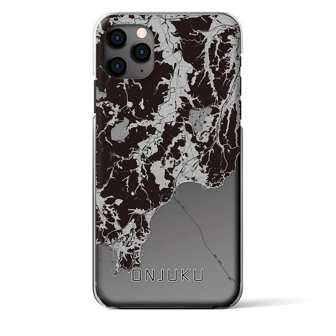 【御宿(千葉県)】地図柄iPhoneケース(クリアタイプ)