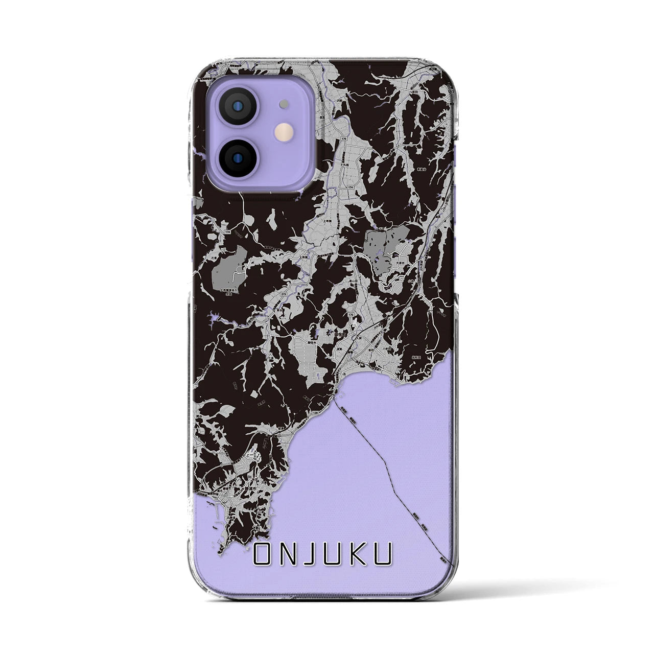 【御宿(千葉県)】地図柄iPhoneケース(クリアタイプ)