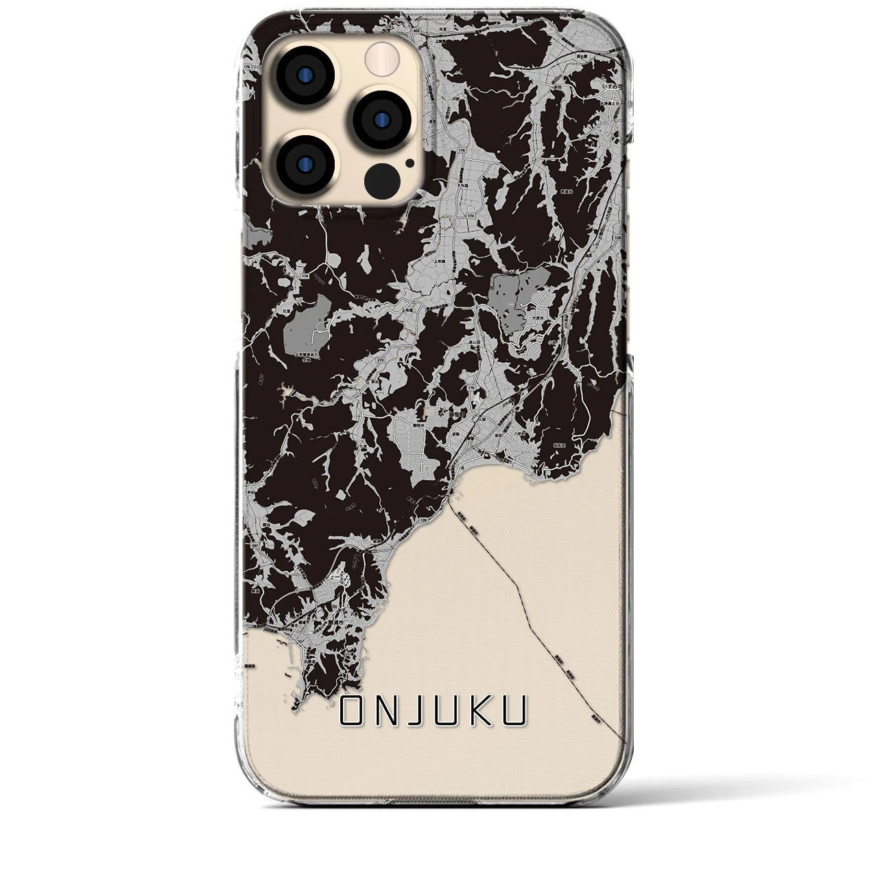 【御宿(千葉県)】地図柄iPhoneケース(クリアタイプ)