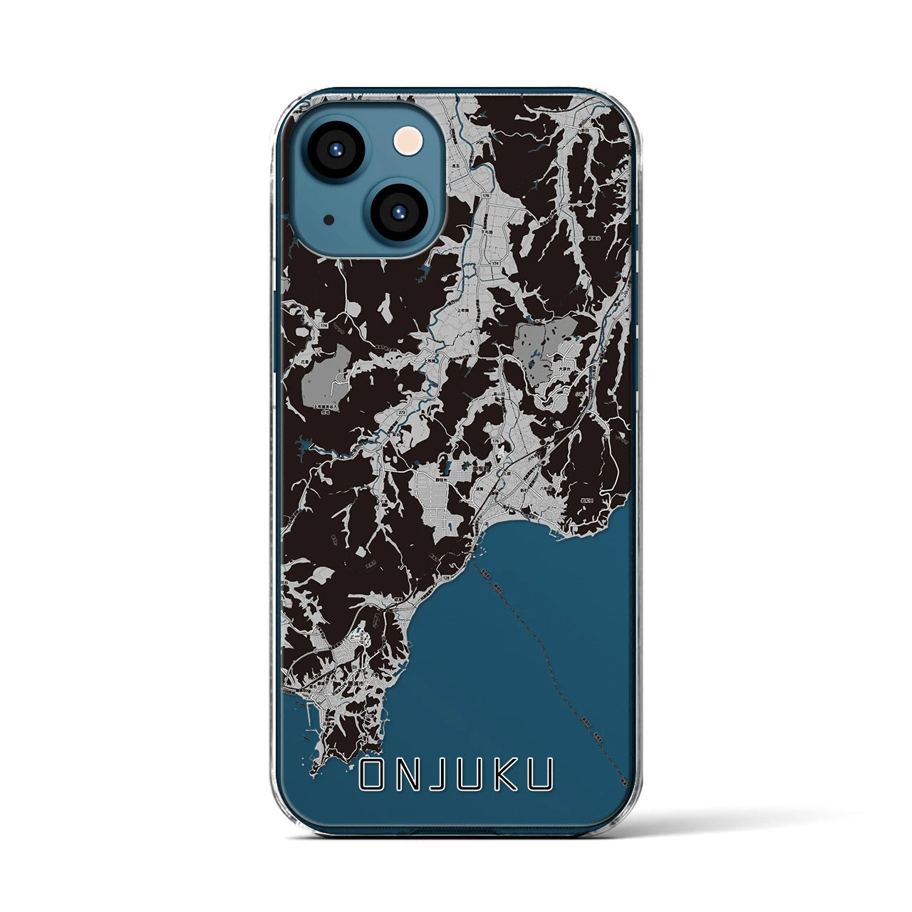 【御宿(千葉県)】地図柄iPhoneケース(クリアタイプ)