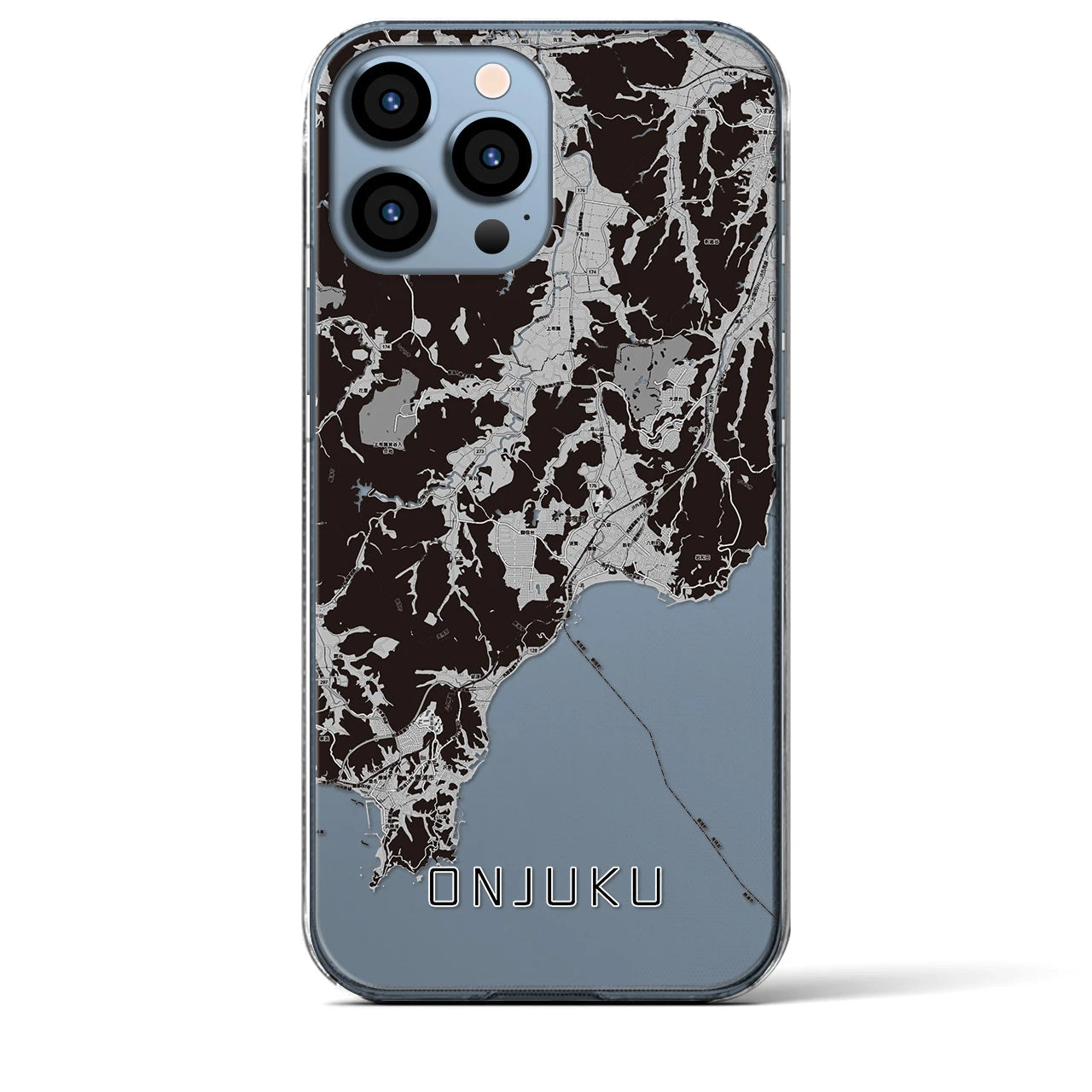 【御宿(千葉県)】地図柄iPhoneケース(クリアタイプ)