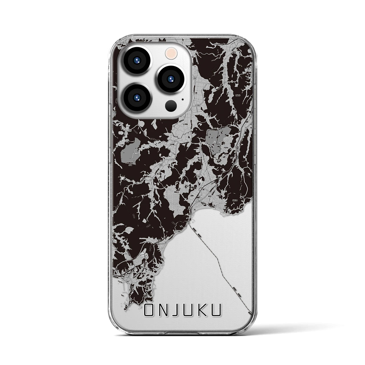 【御宿(千葉県)】地図柄iPhoneケース(クリアタイプ)