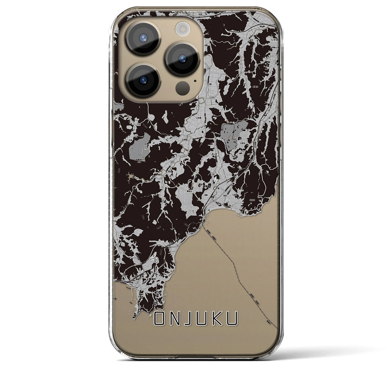 【御宿(千葉県)】地図柄iPhoneケース(クリアタイプ)