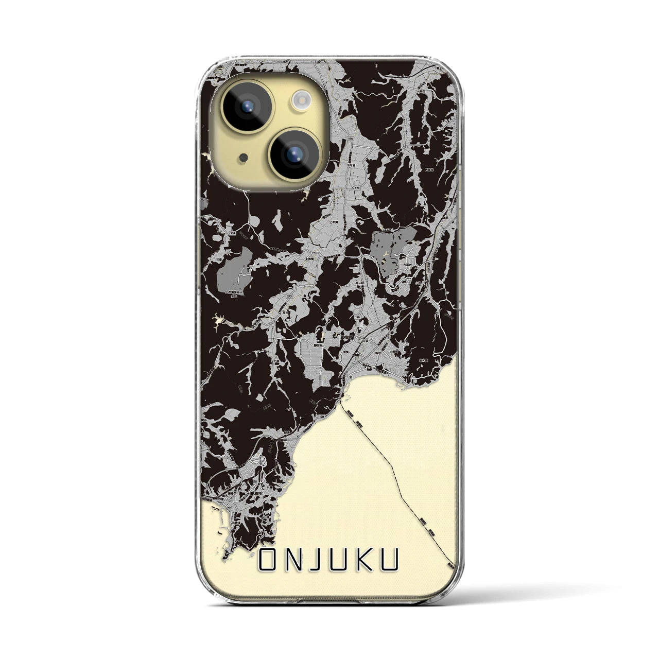 【御宿(千葉県)】地図柄iPhoneケース(クリアタイプ)